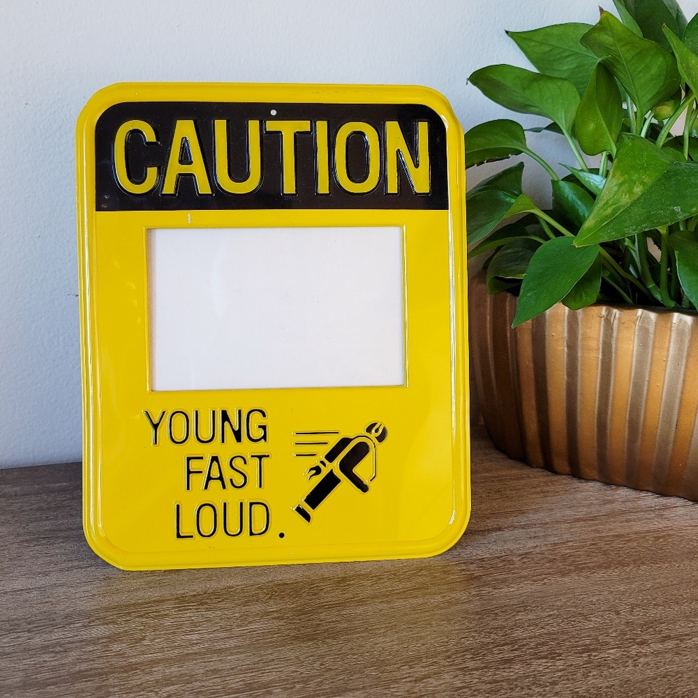 VTG "Young, Fast, Loud" Metal Photo Frame